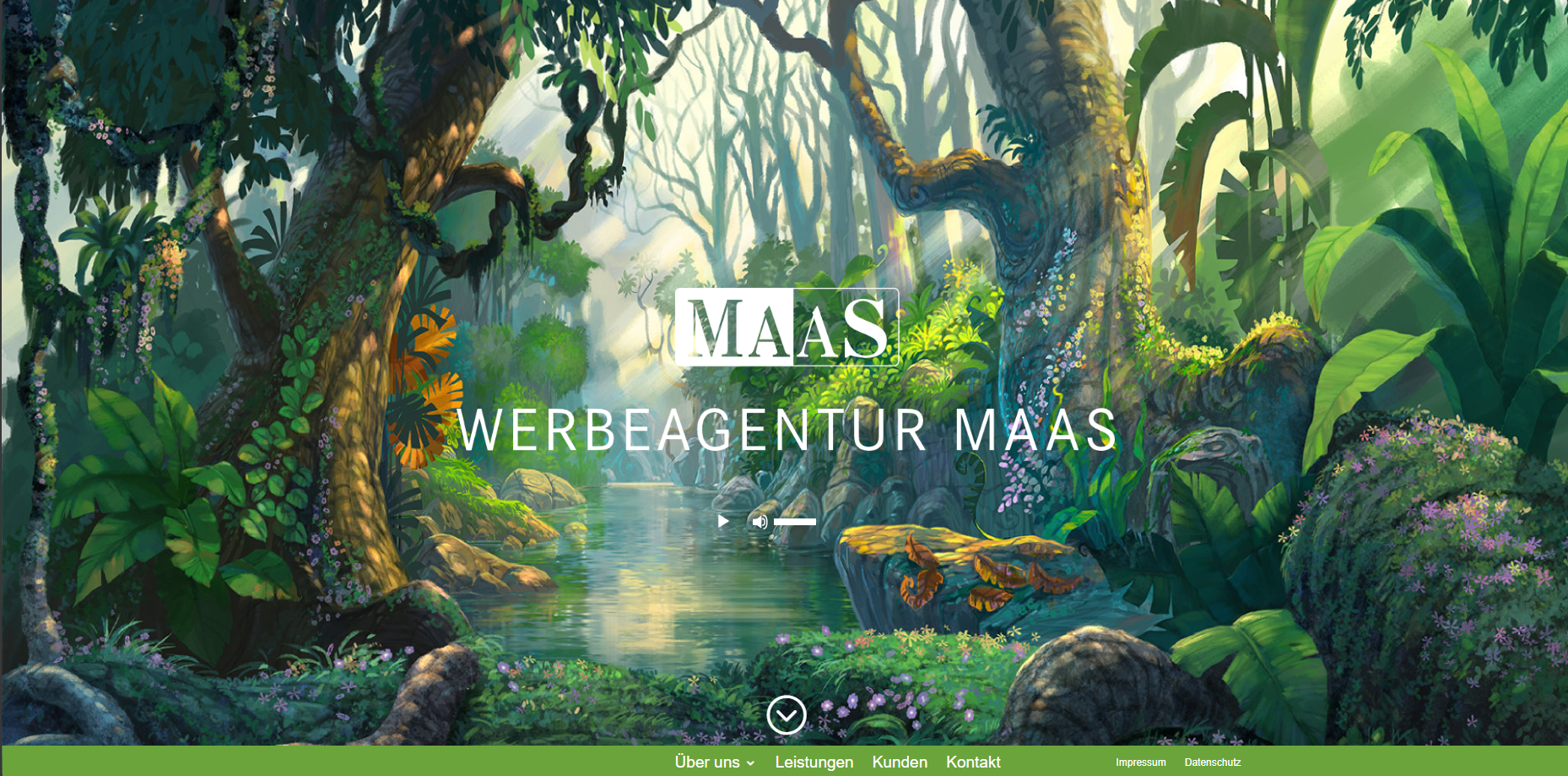 Mockup der Website der Werbeagentur Maas